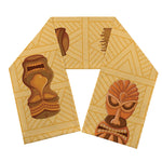 Tribal Tiki Mask Pattern Print Scarf
