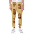 Tribal Tiki Mask Pattern Print Joggers
