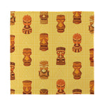 Tribal Tiki Mask Pattern Print Silk Bandana