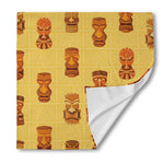 Tribal Tiki Mask Pattern Print Silk Bandana