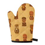 Tribal Tiki Mask Pattern Print Single Oven Mitt