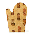 Tribal Tiki Mask Pattern Print Single Oven Mitt