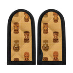 Tribal Tiki Mask Pattern Print Skillet Handle Cover