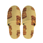 Tribal Tiki Mask Pattern Print Slippers