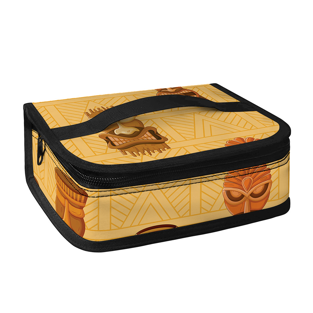 Tribal Tiki Mask Pattern Print Small Lunch Bag