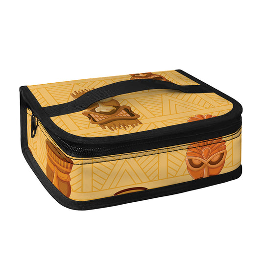 Tribal Tiki Mask Pattern Print Small Lunch Bag