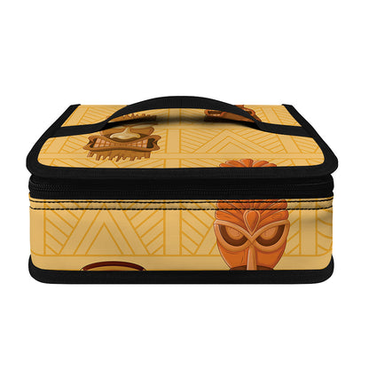 Tribal Tiki Mask Pattern Print Small Lunch Bag