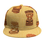 Tribal Tiki Mask Pattern Print Snapback Cap