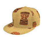 Tribal Tiki Mask Pattern Print Snapback Cap