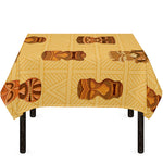 Tribal Tiki Mask Pattern Print Tablecloth