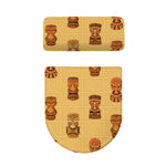 Tribal Tiki Mask Pattern Print Toilet Lid And Tank Cover Set