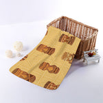 Tribal Tiki Mask Pattern Print Towel