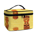 Tribal Tiki Mask Pattern Print Travel Makeup Bag