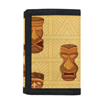 Tribal Tiki Mask Pattern Print Trifold Wallet