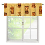 Tribal Tiki Mask Pattern Print Window Valance