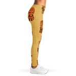 Tribal Tiki Mask Pattern Print Women's Leggings
