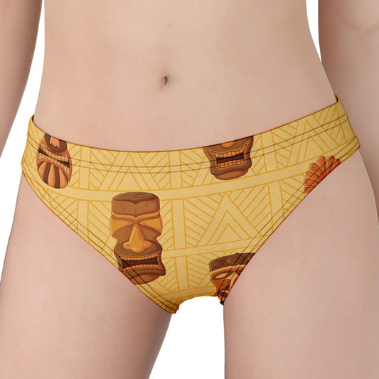 Tribal Tiki Mask Pattern Print Women's Panties