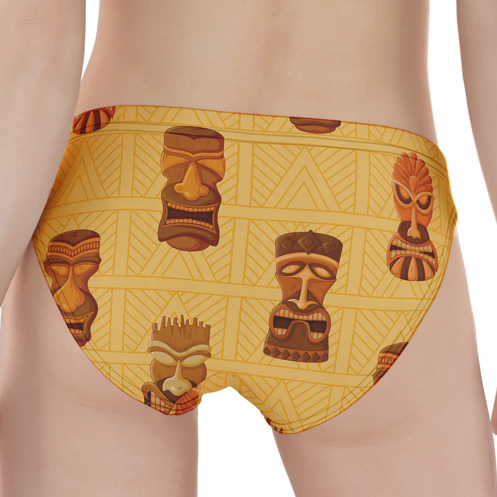 Tribal Tiki Mask Pattern Print Women's Panties