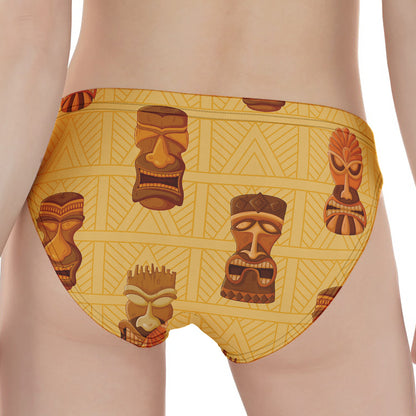 Tribal Tiki Mask Pattern Print Women's Panties