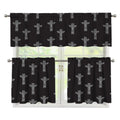 Tribal Totem Pattern Print 3 Piece Kitchen Curtains