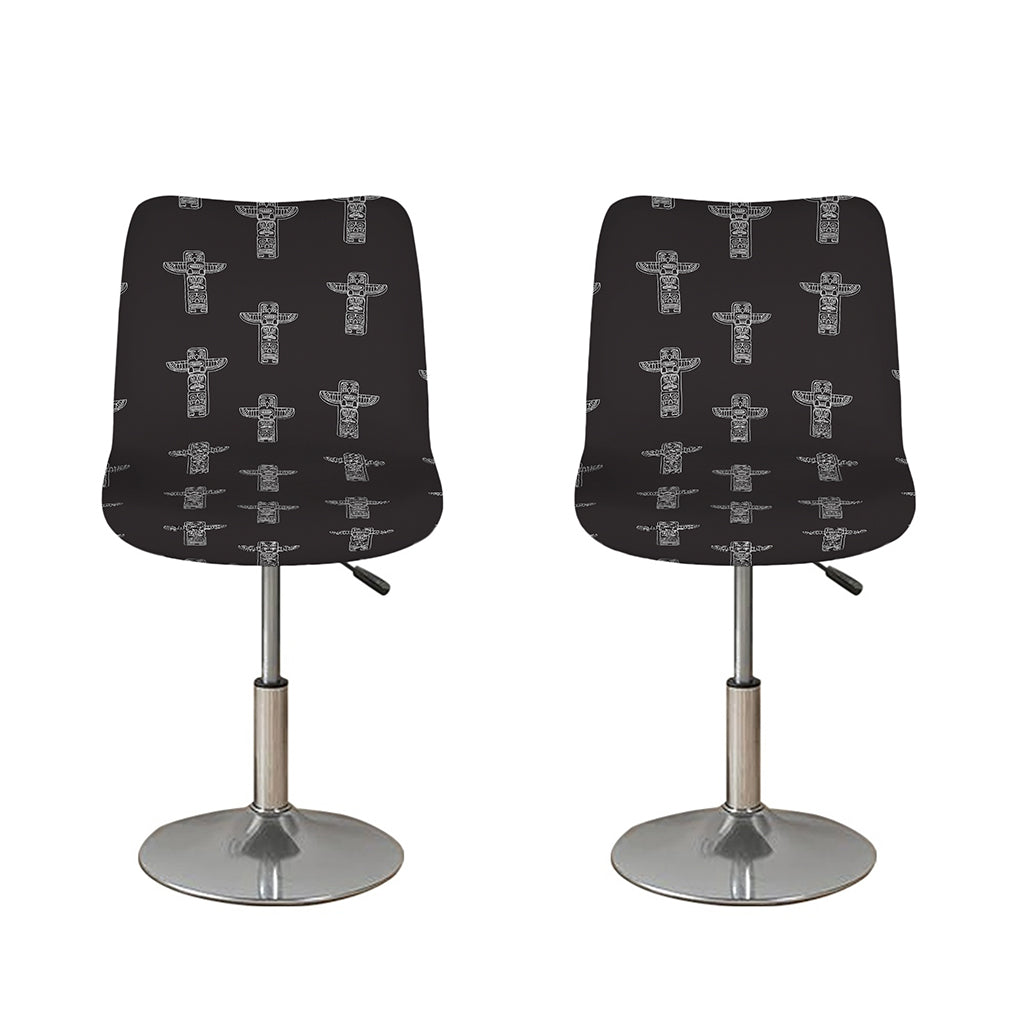 Tribal Totem Pattern Print Bar Stool Covers