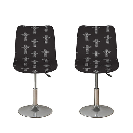 Tribal Totem Pattern Print Bar Stool Covers