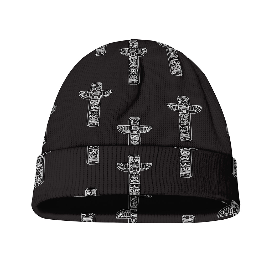 Tribal Totem Pattern Print Beanie