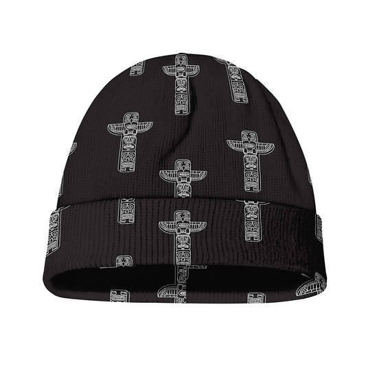Tribal Totem Pattern Print Beanie