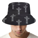 Tribal Totem Pattern Print Bucket Hat