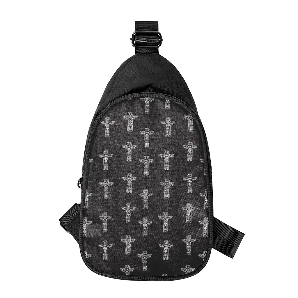 Tribal Totem Pattern Print Chest Bag