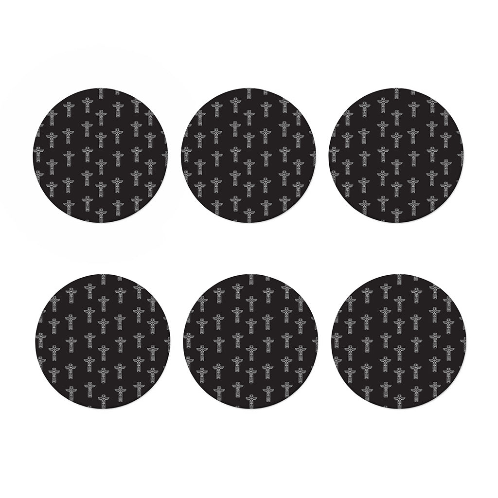 Tribal Totem Pattern Print Coaster Set