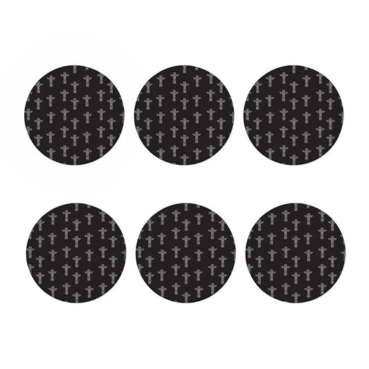 Tribal Totem Pattern Print Coaster Set