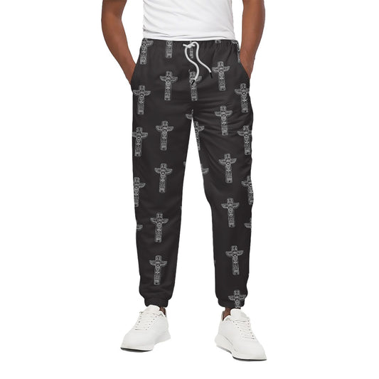 Tribal Totem Pattern Print Cotton Pants