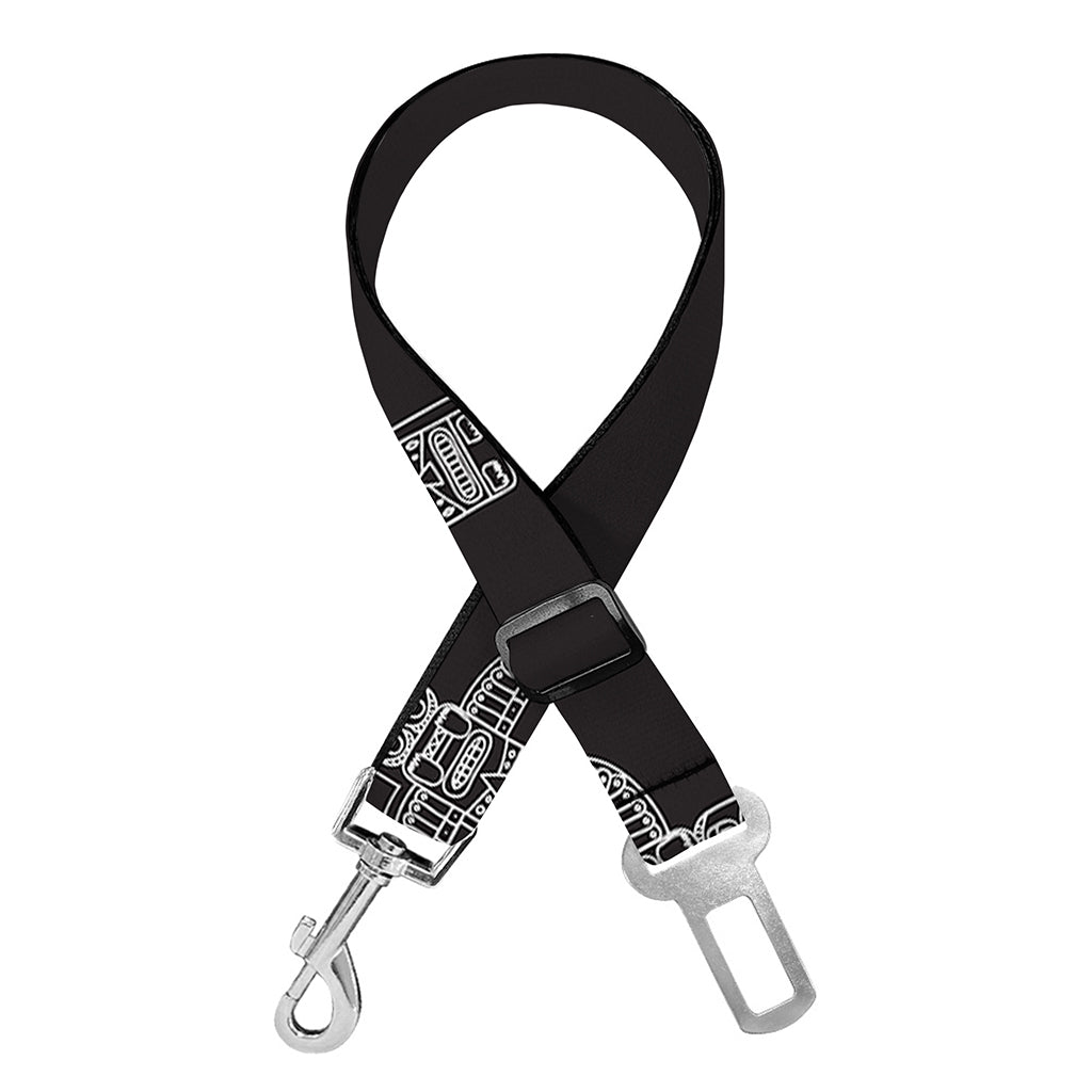 Tribal Totem Pattern Print Dog Seat Belt