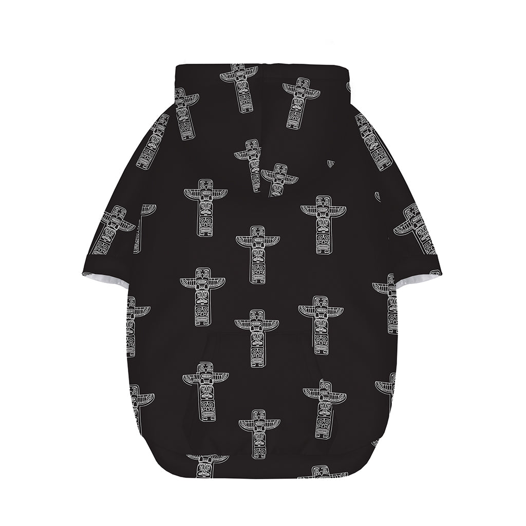 Tribal Totem Pattern Print Dog Zip Up Hoodie