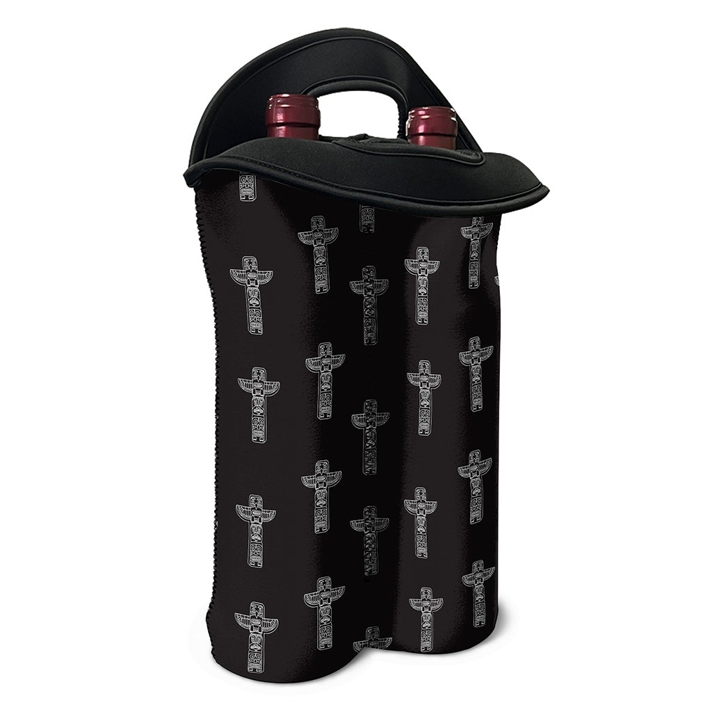 Tribal Totem Pattern Print Double Neoprene Wine Tote
