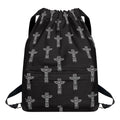 Tribal Totem Pattern Print Drawstring Backpack
