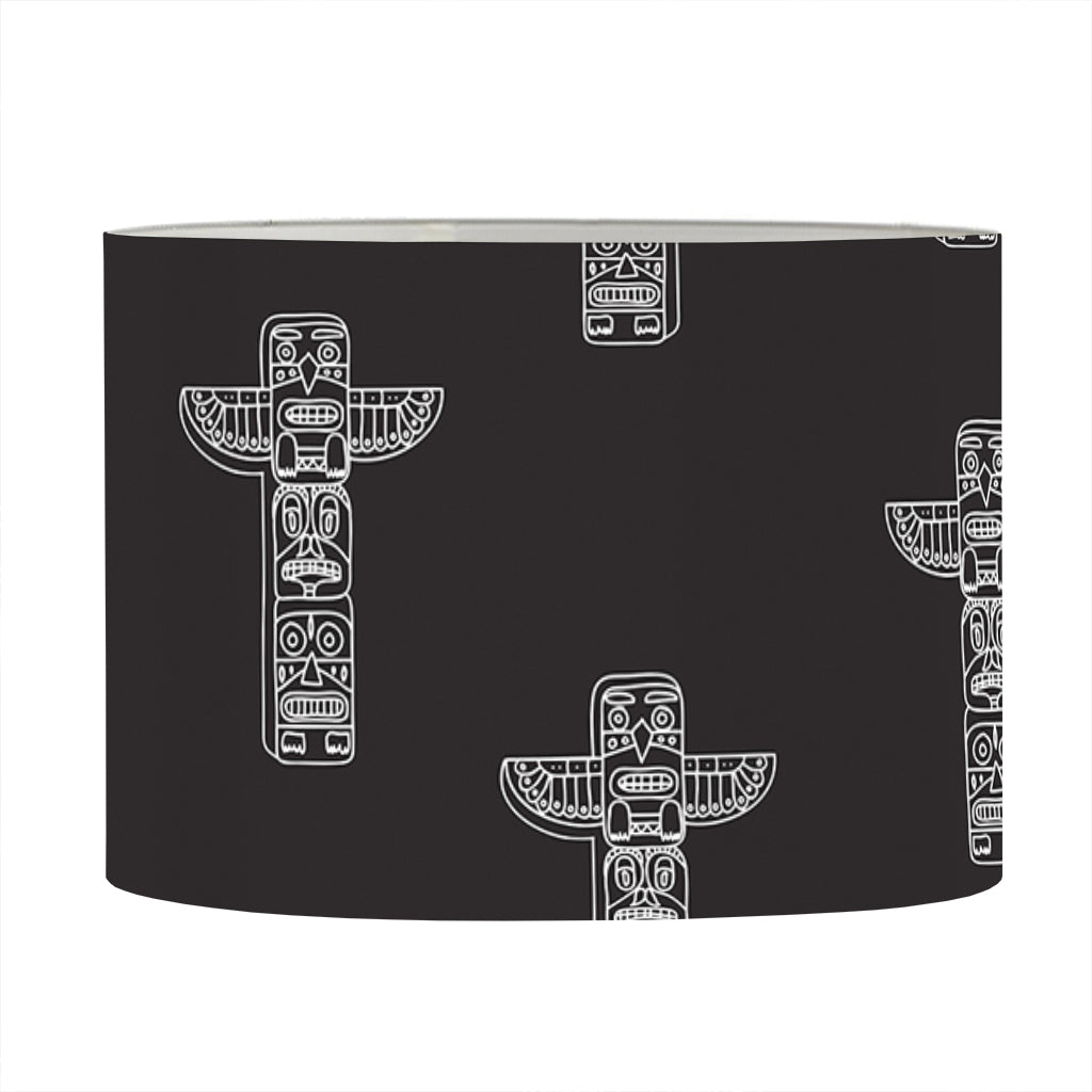 Tribal Totem Pattern Print Drum Lamp Shade