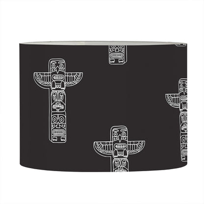 Tribal Totem Pattern Print Drum Lamp Shade