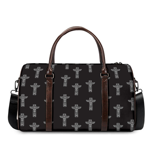 Tribal Totem Pattern Print Duffle Bag