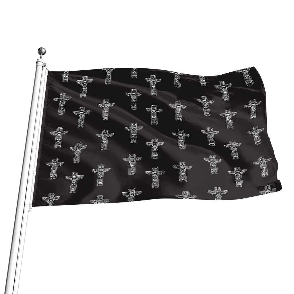 Tribal Totem Pattern Print Flag