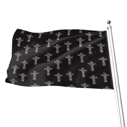 Tribal Totem Pattern Print Flag