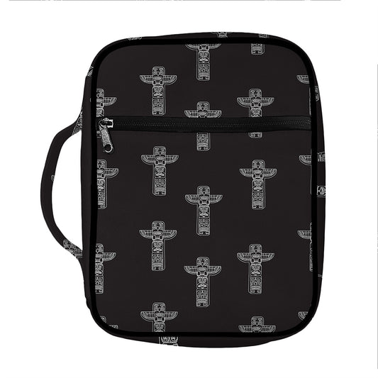 Tribal Totem Pattern Print Front Pocket Bible Bag