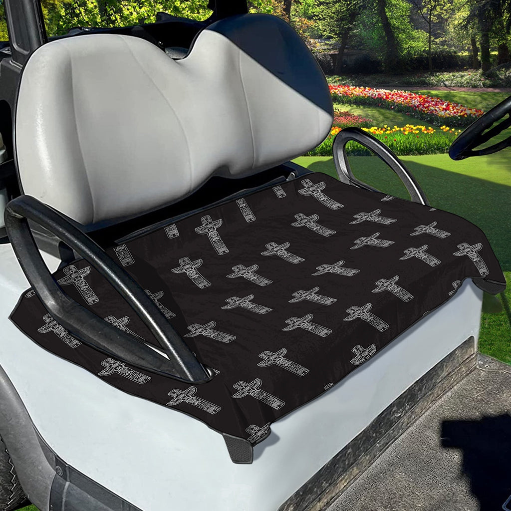 Tribal Totem Pattern Print Golf Cart Seat Cover