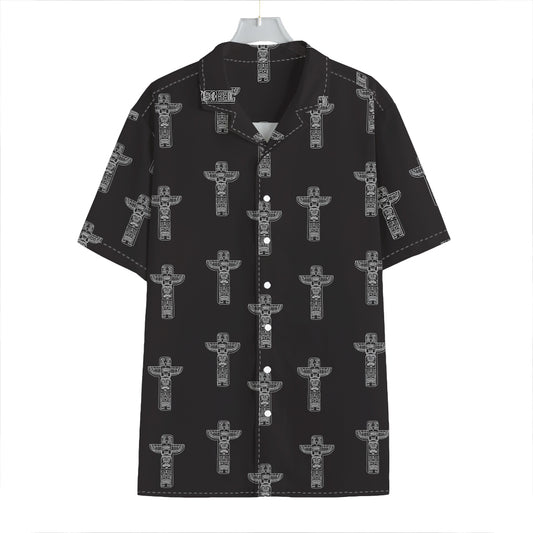 Tribal Totem Pattern Print Hawaiian Shirt