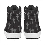 Tribal Totem Pattern Print High Top Leather Sneakers