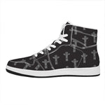 Tribal Totem Pattern Print High Top Leather Sneakers