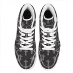 Tribal Totem Pattern Print High Top Leather Sneakers