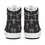 Tribal Totem Pattern Print High Top Leather Sneakers