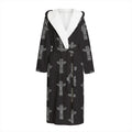 Tribal Totem Pattern Print Hooded Bathrobe